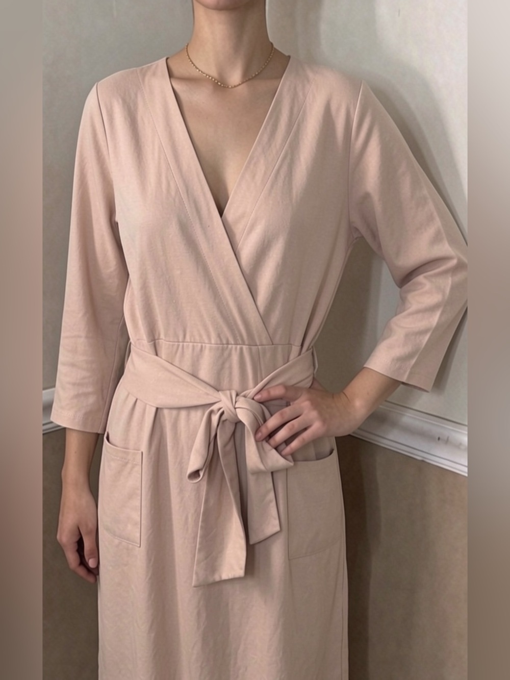 🎉 2 for $20! ASOS Blush Pink Wrap dress with Self-Tie Waist ❤️